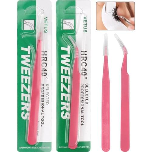 1 Pc Professional Stainless Steel Eyelash Tweezers 3D Volume Lash Eyebrow Tweezer Eyelash Extension Women Makeup Tools
