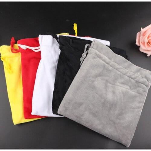 20 Pcs/Lot 11.5x14.5cm Double Thickening Soft Velvet Candy Storage Pouches Jewelry Pendant Earrings Phone New Years Gift Bags