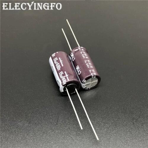 5pcs/50pcs 15uF 400V15UF NICHICON CY Series 10x20mm High Ripple Current Long Life 400V15uF Aluminum Electrolytic capacitor