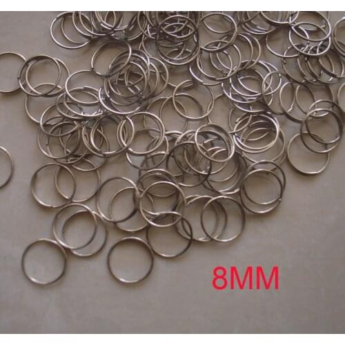 800pcs/bag 8mm metal connector Rings Octagon Beads rings pins Components free shipping