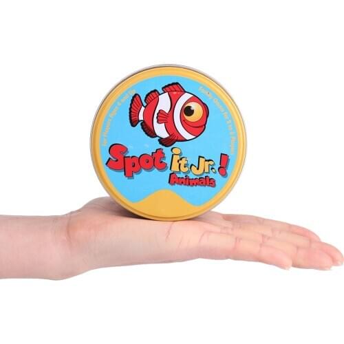 Promotion Price 5Styles Dobble Cards Spot It Toy With Metal Box Red Sports Animals Jr Hip Kids Board Game Gift Holidays Camping
