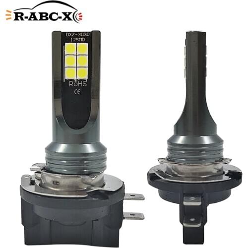 RUIANDSION 2 Pcs 12 3030SMD 800Lm H11B H8B Car Head Lamp Fog Light 10V-30V 12V 24V White 6000K Energy Saving 4.5W For KIA Ford