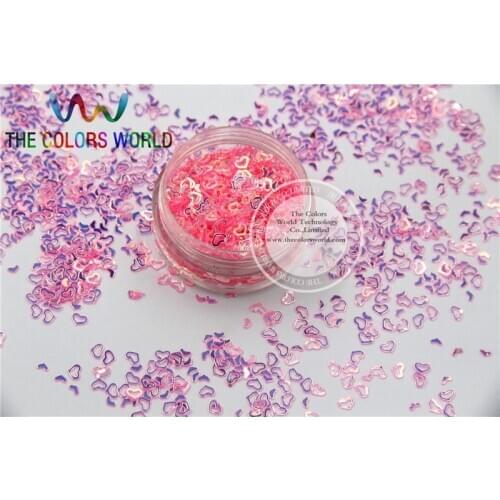 SKTJ221-75 4mm Size Amazing Glitter Sequins Heart shaped sequins for nail Art or DIY decoration 1pack=50g