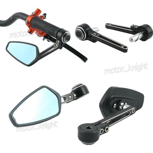 22mm 7/8" Universal Motorcycle Handle Bar End Rearview Side Mirrors For CBR600 1000RR Ninja ZX-6R 9R 10R YZF R1 R6 GSXR600/750