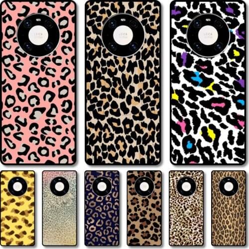 Leopard grain Phone Case For Huawei mate 40 30 10 20 40 8 9 Lite Z Pro RS black cell shell