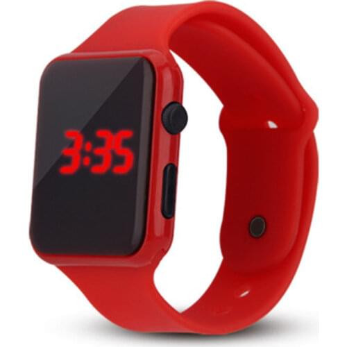 Children Watches LED Digital Clock 2019 New Stylish Silicone Watchband Square Sports Electronic Clock kids watches