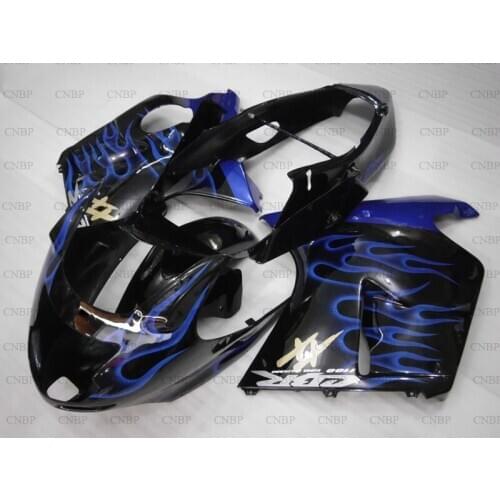 For Honda Cbr1100XX 1996 - 2005 Fairings BLACKBIRD 1998 Fairing Kits BLACKBIRD 2000 Black Blue Flame Abs Fairing