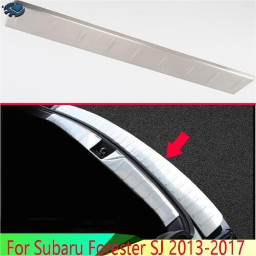 For Subaru Forester SJ 2013-2017 Stainless Steel Rear bumper protection window sill outside trunks decorative plate pedal