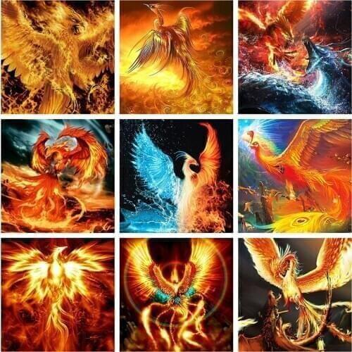 Evershine Diamond Painting Phoenix 5D DIY Diamond Mosaic Full Layout Rhinestone Embroidery Animals Cross Stitch Kit Home Decor
