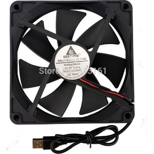 Gdstime 140mm DC 5V USB Connector 14cm 140x140x25mm Computer PC Case Cooling Fans