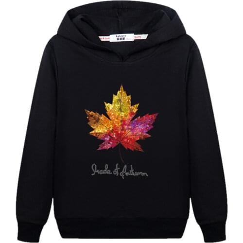 Fashion Maple Leaf Hoodies New Boy girls Sweater Casual Autumn Winter Coats Cotton Print Sweatshirt