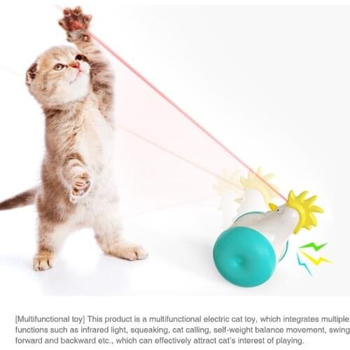 Plastic Tumbler Chicken Interactive Toy Automatic Electric Cat Funny Teaser Toys with Sound Pet Supplies for Kitten Dogs USB