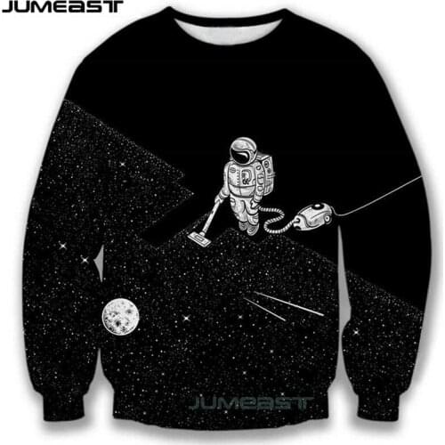 Jumeast Brand Men/Women 3D Printed Sweatshirt Humorous Astronaut Long Sleeve Fashion T Shirt Sport Pullover Spring Tops Tees