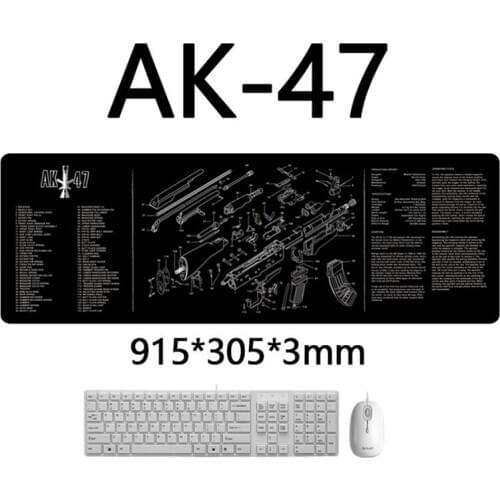 Gun Cleaning Mat for Glock M9 Sig P226 P220 P229 USP AR15 AK47 Rifle Pistol Smith Repair Build Tool Armorers Bench Mat Mouse Pad