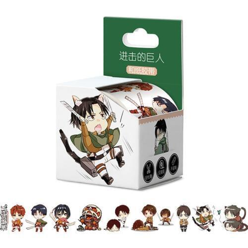 10 boxes/lot Anime Attack on Titan Tape TOY Washi Tape Paper Hand account sticker 40mm x 5m