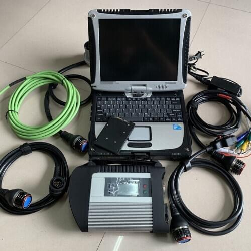Mb star c4 sd connect with laptop cf-19 touch 4G diagnostic used toughbook install with sd c4 ssd 2020.09v software ready to use