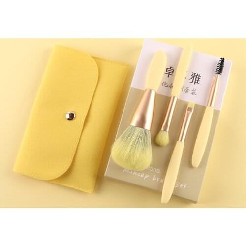 4Pcs Makeup Brushes Set Face Eye Shadow Foundation Powder Eyeliner Eyelash Make Up Brush Beauty Tool with Bag Makeup Tools