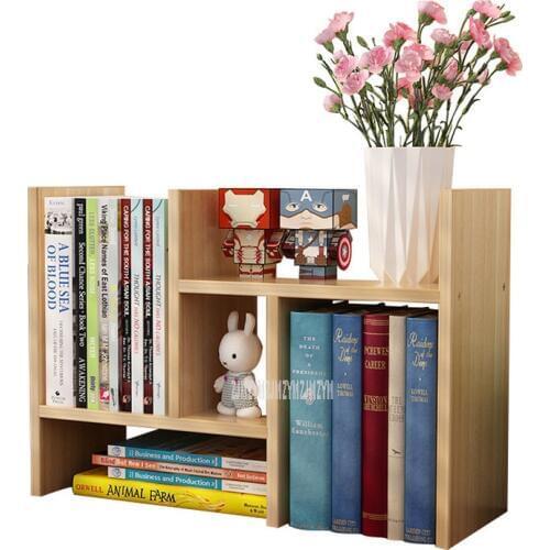 Desktop Bookshelf Simple Desk Combination Bookshelf On Table Modern Student Children Table Desktop Bookcase Storage Shelf Rack