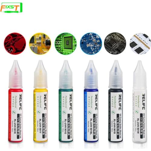 RELIFE RL-UV 901 Insulation Environmentally UV Curing Soldering Oil Series For PCB BGA Circuit Board Protect Soldering Paste