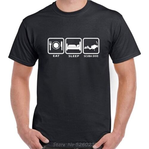 Eat Sleep Scuba Dive - Mens Funny T-Shirt Scuba Diving Diver Men Short Sleeve Cotton Tshirt Tees