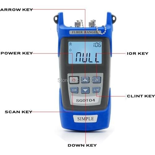 SGOT04 Handheld OTDR 60KM Fiber fault tester 1310or1550nm Fiber breakpoint fault detector with VFL FC/SC Connector free shipping