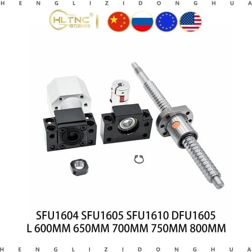 16mm Ballscrew sfu1605 sfu1604 sfu1610 With Length 600mm 650mm 700mm 750mm 800mm for CNC Machine
