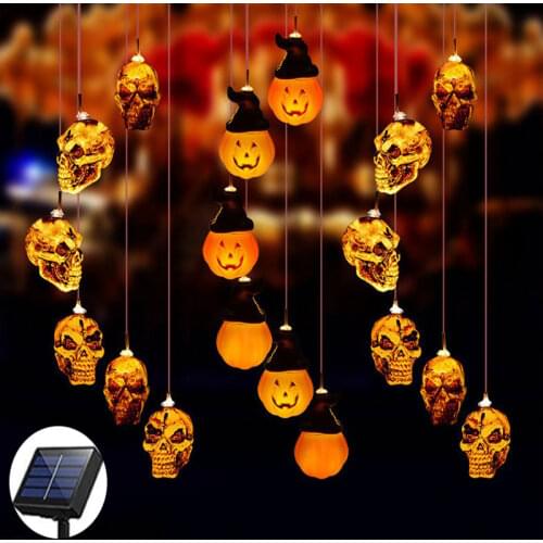 LED Solar Ghost Doll Windchime Light Outdoor Waterproof Courtyard Garden Wind Chime Decorative Chandelier Halloween Decorative