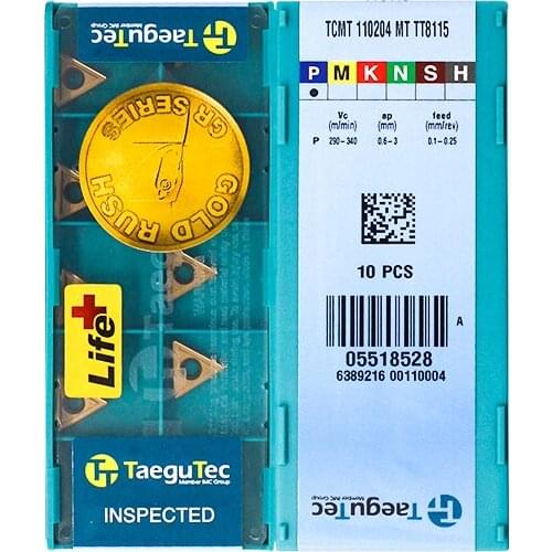 TCMT110204-MT TT8115 Original Taegutac Carbide Inserts Turning Inserts Lathe Tools 10Pcs/Lot