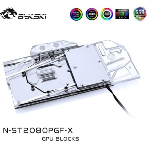 Bykski Water Block use for Zotac GeForce RTX 2080 AMP Extreme / PGF OC/ Full Cover Copper Radiator Block / RGB support AURA SYNC