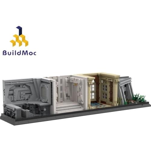 Star Movie 4-in-1 Scene MOC-33070 A Galaxy Far Far Away Modular Displays Cloud City and Royal Theed-Palace Building Blocks Toys