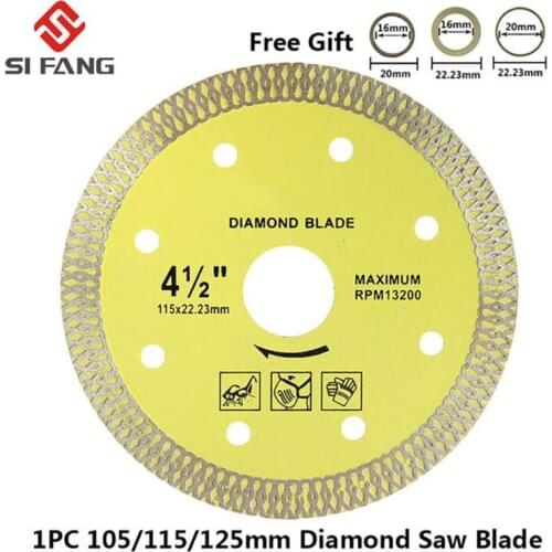 1pc Diamond Saw Blade For Angle Grinder Diamond Disc For Cutting Ceramics Porcelain Tiles Diamond Cutting Disc 105/115/125mm