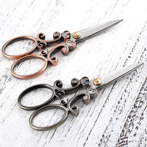 1pc Retro Scissors Thread Embroidery Scissors Sewing Supplies Stainless Steel Scissors Tailor
