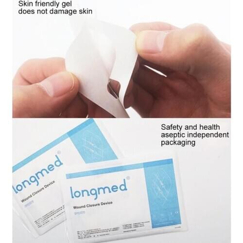 1Pc Zipper Band-aid Wound Painless Patch Suture-free Closure Device Zip Suture Reducer Band Aid Wound Dressing Without Needles