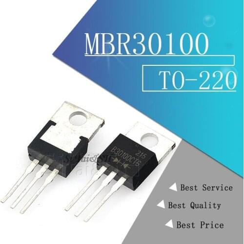 10pcs MBR30100 TO220 MBR30100CT TO-220 MBRF30100CT MBRF30100 B30100G new and original