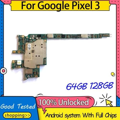 100% Unlocked Disassemble Logic Board 64GB 128GB For LG Google Pixel 3 Motherboard Mainboard With Full Chips