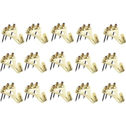 15Pack 100 Lbs Picture Frame Hangers Hooks with Nails Picture Hanging Hooks Heavy Mirror Hanging Kit