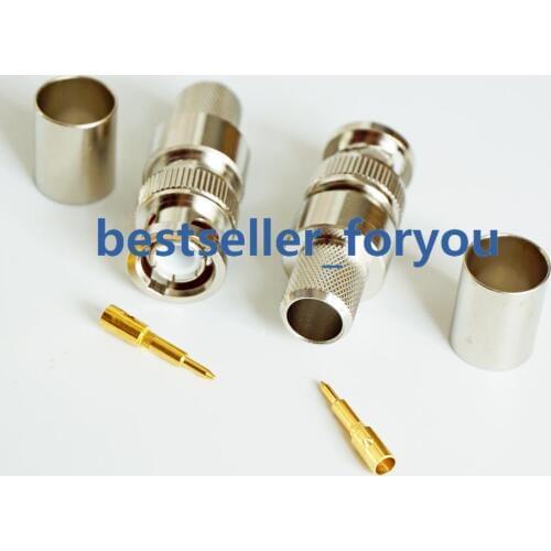 1X BNC male plug crimp for RG8 LMR400 RG213 RG165 RG393 COAXIAL RF Connector