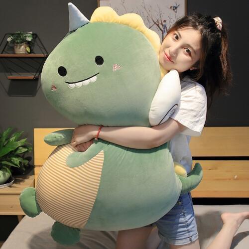 50/70cm Soft Animal Cartoon Sleep Pilllow Bed Cushion Cute Rabbit Pig Cow Dinosaur Plush Toy Lovely Kids Baby Birthday Gift