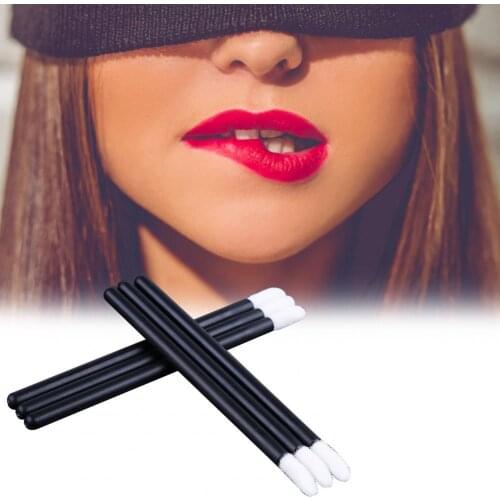 50Pcs Disposable Lip Brush Eyelash Brushes Crystal Lashes Micro Brushes Eyelash Extension Applicator Cleaner Beauty Makeup Tools