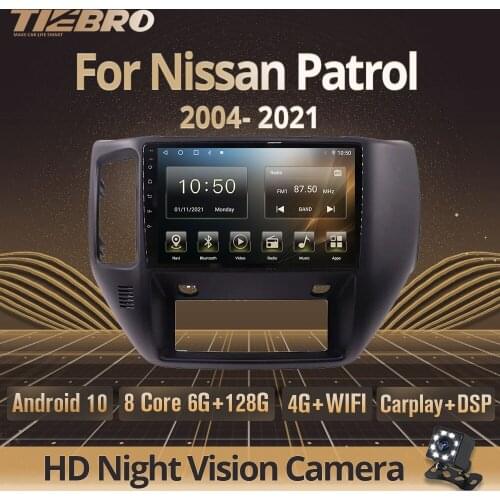 Tiebro 2DIN Android10.0 Car Radio For Nissan Patrol 2004-2021 GPS Navigation Carplay Som Automotivo 2 Din Android Audio For Cars