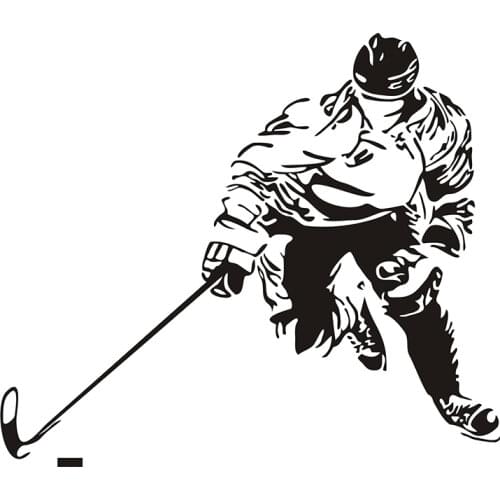 Free Shipping 3 Sizes Wall Decal Sticker hockey stick puck rink sport team game kids bedroom wall stickers home decor