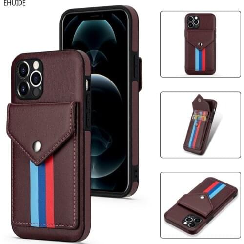 Wallet Strap Cord Case For iPhone 12 Pro Max 11 12 Mini 8 7 Plus XR X XS Max PU Leather Card Kickstand Colorful Lanyard Cover