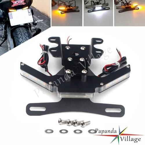 For Yamaha MT-07 FZ-07 2014-2020 Rear Turn Signals LED Tail Tidy Fender Eliminator Kit Motorcycle License Plate Light Bracket