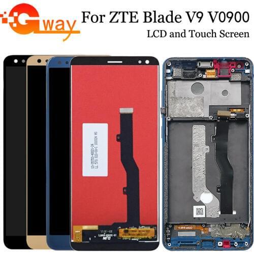 For ZTE Blade V9 V0900 LCD Display Touch Screen Digitizer Assembly With Frame Mobile Phone Accessories For ZTE V9 LCD Sensor
