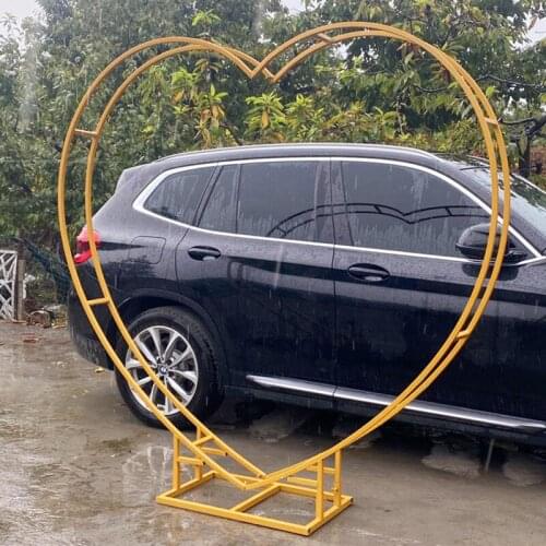 Flone Wedding Arch props heart-shaped wreath stand LOVE background stand decoration stage Ceremony decoration