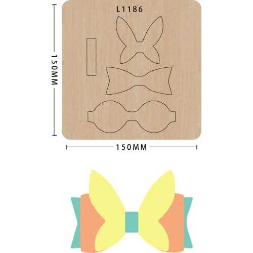Bowknot knife mold molds,bow-shaped cutting molds, new die-cutting wooden molds,suitable for big shot machines