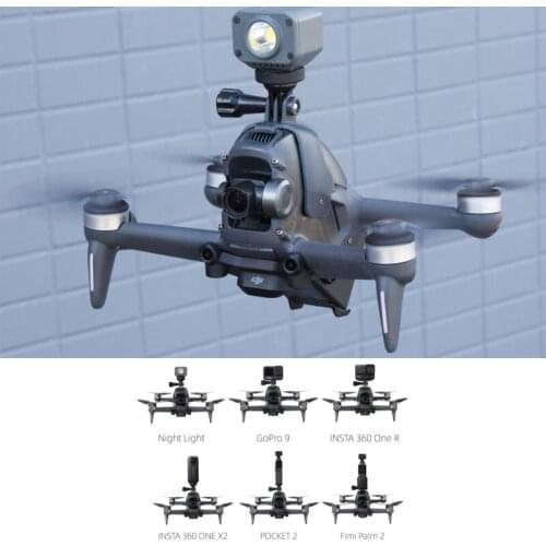 Camera Top Extended Bracket For DJI FPV Combo Drone Accessories Mount Holder For Gopro Sport Action Adapter Clamp Stand