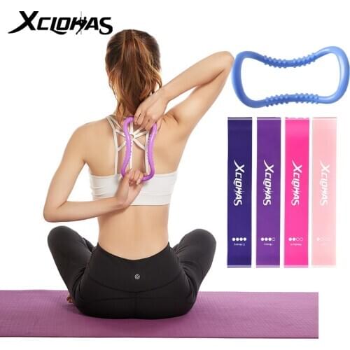 XC LOHAS Yoga Circle Resistance Bands Pilates Ring Magic Circle Body Shape Training Support Tool Calf Home Fitness Equipment