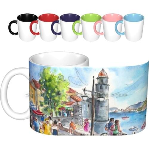 Collioure Town 01 Ceramic Mugs Coffee Cups Milk Tea Mug Travel Europe France South Of France Pyrenees Collioure Cote Vermeille