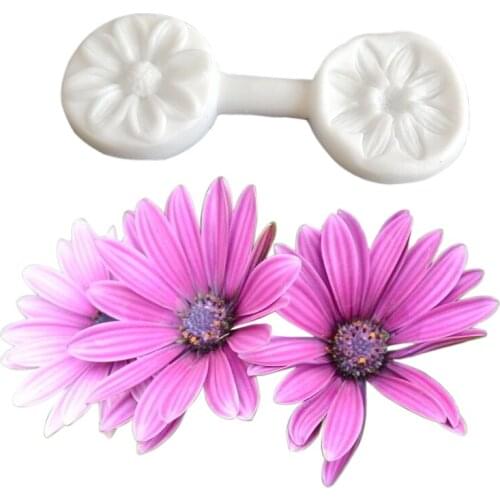 Daisy Mould and Veiner Silicone Mold Fondant Cake Decorating Tools Chocolate Sugarcraft,Kitchen Gadgets M468